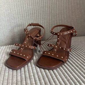 Primark Brown Studded Heels